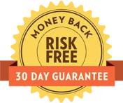 Money back guarantee badge.